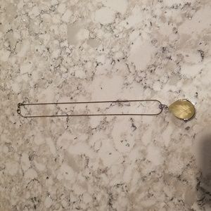 Lemon Quartz Pendant on Sterling Silver Chain